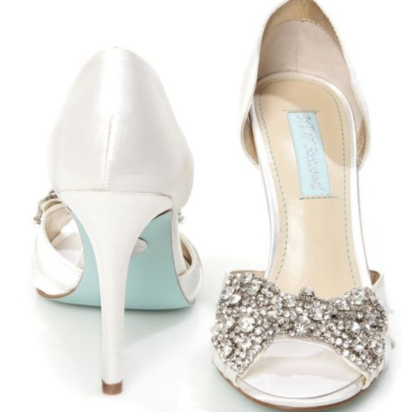 Betsey Johnson Shoes - Besty Johnson Satin Wedding Shoes